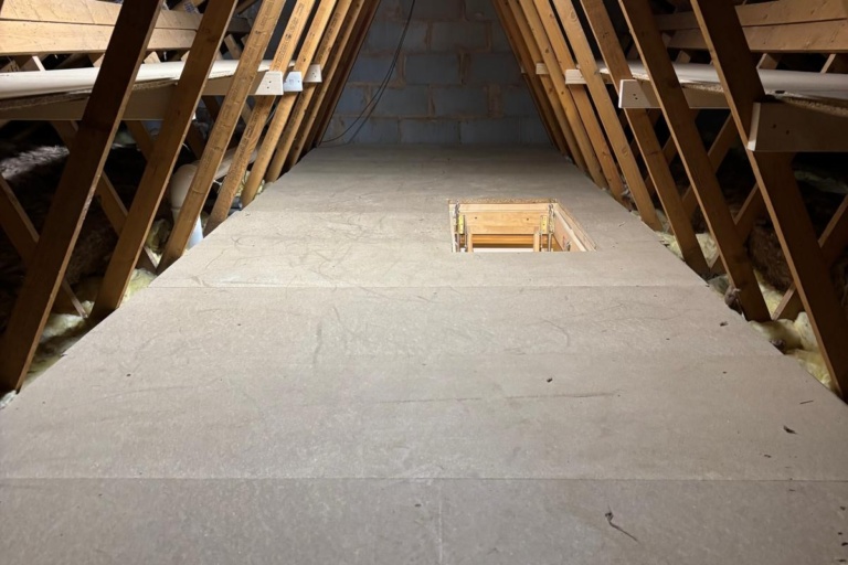 1 Loft boarding in a home at Branston near Burton on Trent, Staffordshire