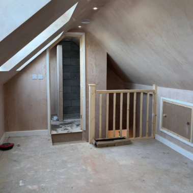Shower room in new loft conversion