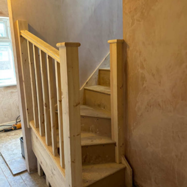 Custom stairs to Velux Loft Conversion in Derbyshire