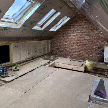 Start of Velux Loft Conversion in Repton, Derbyshire